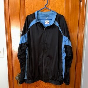 Glen Echo Men's Black and Light Blue Windbreaker. Sz XXL